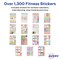 Avery Fitness Planner Stickers Pack, 1,362 Stickers, Health and Fitness Sticker Sheets (6787)